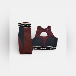IVY PARK Maroon and Dark Gray Activewear Set
